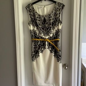 Black and white lined summer dress.